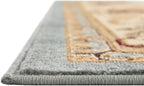 Rugs.com Chateau Collection Rug – 3' x 19' 8 Runner Light Blue Medium Rug Perfect for Hallways, Entryways