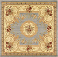 Unique Loom Versailles Collection Area Rug - Henry (7' 10" Square Light Blue/Cream)