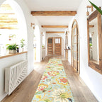 Lahome Floral Extra Long Runner Rugs for Hallways - Runner Rug 2x10 Non-Slip Washable Kitchen Floor Runner Throw Lightweight Indoor Rug, Paisley Print Carpet Runner for Bedroom Foyer Entryway Bathroom