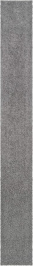Unique Loom Davos Shag Collection Area Rug - Solid (2' 7" x 20' Runner, Sterling)