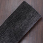 Hand Knotted Loom Wool ECO-Friendly Area Rugs - 2'6''x10', Runner, Charcoal Color, Solid Plain Design, High Pile Handmade Anti Skid Area Rugs for Living Room, Bed Room (L00111)