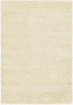 Unique Loom Solid Shag Collection Area Rug (4' 1" x 6' 1" Rectangle, Pure Ivory)