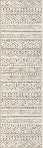 KUTA Boho Runners for Hallways 2x7 Beige Navy Blue Moroccan Washable Runner Rug Non-Slip Vintage Kitchen Rugs Ultra Soft Geometric Floor Carpet for Bedroom Laundry Living Room