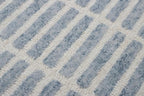 Capitola Hand-Tufted Wool Rug 2x3 Blue Coastal, Rustic Area Carpet for Bedroom Living Room, Textured Natural PB Style, Soft Wool Accent Mat