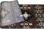 YHSF South West Native American Area Rug C318 - Easy Clean, Thick, Soft, Durable Native Tribal American Indian Inspired Rug for Bedroom/Living Room and More - Chocolate Brown, 2 ft 4 in x 10 ft 11 in