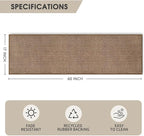 Artoid Mode Washable Kitchen Rugs and Mats Doormat Non Skid, Absorbent Rugs for Kitchen Floor Door Mat Kitchen Mats Front of Sink Hallway 17x60 Inch