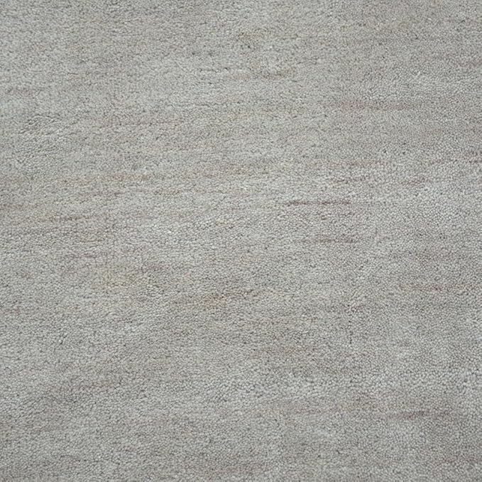 Hand Knotted Loom Wool ECO-Friendly Area Rugs - 6'x6', Round, Beige Color, Solid Plain Design, High Pile Thick Handmade Anti Skid Area Rugs for Living Room, Bed Room (L00111)