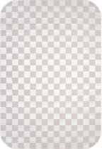 Beverly Rug Modern Geometric Area Rug 9x12 Low-High Pile Durable Soft Abstract Checkered Indoor Rugs for Living Dining Room Office Stain Resistant Non Shedding Casual Indoor Carpet Beige White 9 x 12