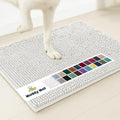Muddy Mat® AS-SEEN-ON-TV Highly Absorbent Microfiber Door Mat and Pet Rug, Non Slip Thick Washable Area and Bath Mat Soft Chenille for Kitchen Bathroom Bedroom Indoor and Outdoor - White 24" x 96"