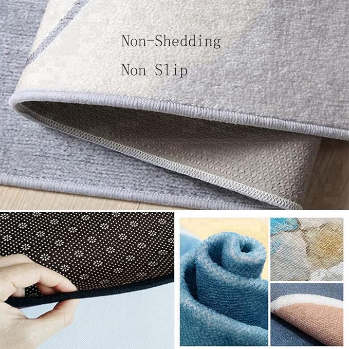 Vintage Boho Area Rugs Multicolor Ethnic Style Geometric Splicing Carpets Bedroom Living Room Kitchen Floor Mats Indoor Outdoor Non-Shedding Runner Rug Home Décor Carpet 2.6' X 4'