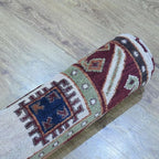 Hand Knotted Wool & Silk ECO-Friendly Oriental Area Rugs - 4'x6', Rectangle Shape, Cream Burgundy Color, Classic Oriental Traditional, Medium Pile Handmade Area Rugs (AF0102)