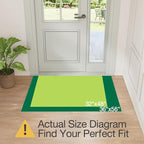 LUMI Ultra Thin Indoor Door Mat for Entrance 32"x48", Non Slip Entryway Mat, Low Profile Doormat, Unique Herringbone Design Carpet for Inside, Patio, Porch, Gray