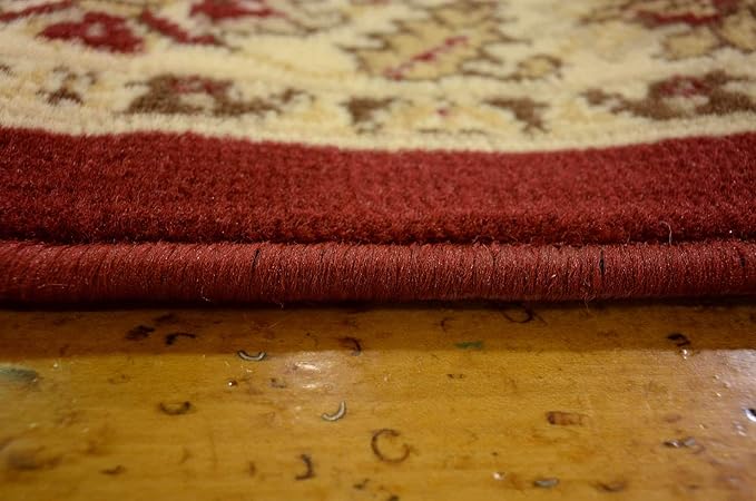 Unique Loom Sialk Hill Collection Area Rug - Washington (2' 11" x 16' 5" Runner Burgundy/Cream)