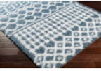 Livabliss Hapsburg Moroccan Shag Area Rug, 2' x 2'11", Denim