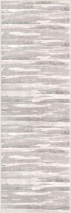 Modern Abstract Runner Rug 2x6, Neutral Light Beige and Grey Washable Kitchen Runner Non-Slip Soft Hallway Rug Runner Thin Print Faux Wool Carpet for Entryway Bedroom Laundry Room Indoor