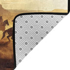 Running Horse Area Rug Washable Outdoor Rugs Anti-Slip Soft Carpet Entryway Indoor Door Mat for Bedroom,Living Room,Porch,Terrace and Entrance Decor 5'x 4'