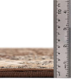 Unique Loom Sialk Hill Collection Area Rug - Washington (6' 1" x 9' Rectangle Brown/Black)