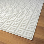 LUXE WEAVERS Geometric Greek Pattern Area Rug, Cream, 6'X9'