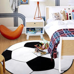 Soft Round Rugs for Bedroom, Soccer Rug for Boys Girls, Bedside Area Carpet for Kids, Soccers Lovers Home Decor Indoor Circle Carpets for Living Room, Nursery, Dorms Machine Washable,40 Inch