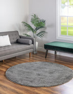 Unique Loom Solo Collection Area Rug - Calabasas (7' 10" Round, Gray)