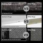 Zentavio Black and Grey Area Rugs for Living Room Large Men Room Carpet 8x10 Bedroom Fluffy Furry Shag Aesthetic Plush High Pile Floor Rug for Kids Room Dorm Home Decor Gray