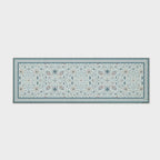 EVERGRACE Hallyway Area Runner Rugs 2x6, Boho Floral Faux Wool Indoor Outdoor Rugs, Washable Rugs for Bedroom Bathroom Living Room Kitchen, Low Pile Floor Mat Carpet for Home Decor, Pale Blue