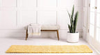 Unique Loom Davos Shag Collection Area Rug - Solid (2' 2" x 6' 9" Runner, Sun Yellow)