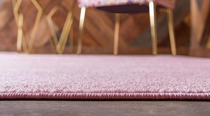 Unique Loom Trellis Frieze Collection Area Rug - Geometric (6' 1" x 9', Light Pink/ Ivory)