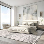 Rugshop Geometric Boho Perfect for high Traffic Areas of Your Living Room,Bedroom,Home Office,Kitchen Area Rug 12' x 15' Gray
