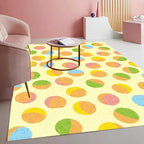 Retro Yellow and Brown Polka Dot Texture Rug 8x10 Non Slip Washable Soft Area Rugs for Living Room Bedroom Nursery Room Stain Resistant Large Home Office Playroom Indoor Carpet