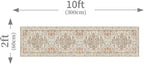 Enkor Runner Rugs for Hallway, 2x10 Washable Soft Boho Non Slip Floor Rugs for Kitchen, Modern Mat for Living Room Bedroom Entryway Beige & Orange