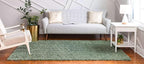 Unique Loom Davos Shag Collection Area Rug - Solid (7' 1" x 10' Rectangle, Sage)
