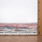 Bloom Rugs Washable Non-Slip 3' x 5' Rug - Red/Blue Traditional Area Rug for Living Room, Bedroom, Dining Room, and Kitchen - Exact Size: 3' x 5'