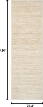 SAFAVIEH Adirondack Collection Runner Rug - 2'6" x 10', Champagne & Cream, Modern Ombre Design, Non Shedding & Easy to Clean, Ideal for Hallway, Foyer, Kitchen, Entryway, Bedroom (ADR113W)