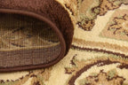 Unique Loom Versailles Collection Traditional Classic Medallion Floral Motif Area Rug (6' 0 x 6' 0 Square, Brown/ Ivory)