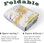vivorug Runner Rug 2x10 Machine Washable Rug with Non-Slip Backing, Ideal for Kitchen Hallway Entryway Laundry Room - Modern Abstract, Durable, Easy Clean, Low Pile Carpet Runner, Grey/Mustard