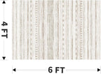 4x6 Area Rugs for Living Room Machine Washable Rug Distressed Indoor Carpet Neutral Moroccan Boho Rug Ultra Soft Area Rug for Bedroom Dining Room Playroom Office, Brown