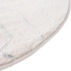 Unique Loom Glam Collection Area Rug - Trellis (3' 3" Round, White Silver/ Silver)
