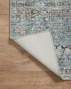 Loloi Amber Lewis Billie Collection BIL-05 Denim/Blush 7'-6" x 9'-6", 0.19" Thick Area Rug