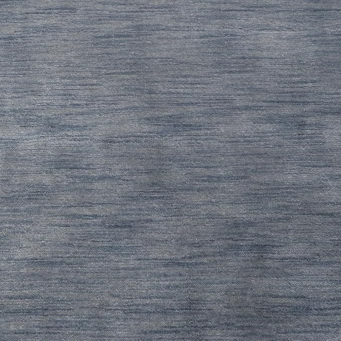 Hand Knotted Loom Wool ECO-Friendly Area Rugs - 6'x9', Rectangle, Light Blue Color, Solid Plain Design, High Pile Handmade Anti Skid Area Rugs for Living Room, Bed Room (L00111)