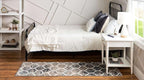 Rugs.com Lattice Frieze Collection Rug – 2' x 5' Runner Blue Multi Medium Rug Perfect for Living Rooms, Large Dining Rooms, Open Floorplans