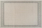 Easy Jute Rugs 2x3 Frame Bone Color Living Room Indoor Outdoor Door Mat for Patio and Kitchen Rug High Traffic Washable Easy to Clean Solid Boho Woven Design Carpet (2 x 3)