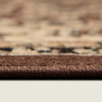 Unique Loom Sialk Hill Collection Area Rug - Washington (4' 1" Round Brown/Black)