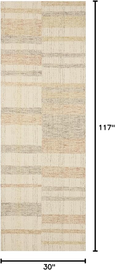 Loloi Chris Loves Julia Chris Collection CHR-04 Natural/Multi 2'-6'' x 9'-9'', .50" Pile Height, Runner Rug