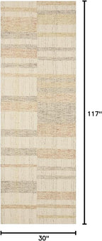 Loloi Chris Loves Julia Chris Collection CHR-04 Natural/Multi 2'-6'' x 9'-9'', .50" Pile Height, Runner Rug