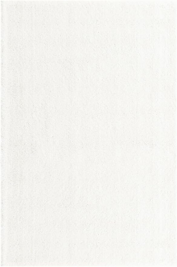 Unique Loom Solo Collection Area Rug - Calabasas (4' 1" x 6' 1" Rectangle, Snow White)