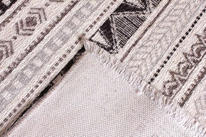 Alfa Rich 3x5 White Black Gray Washable Area Rugs for Living Room Bedroom Kitchen Decor Runner