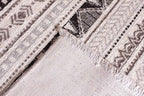 Alfa Rich 7x10 White Black Gray Washable Area Rugs for Living Room Bedroom Kitchen Cotton Decor Rug