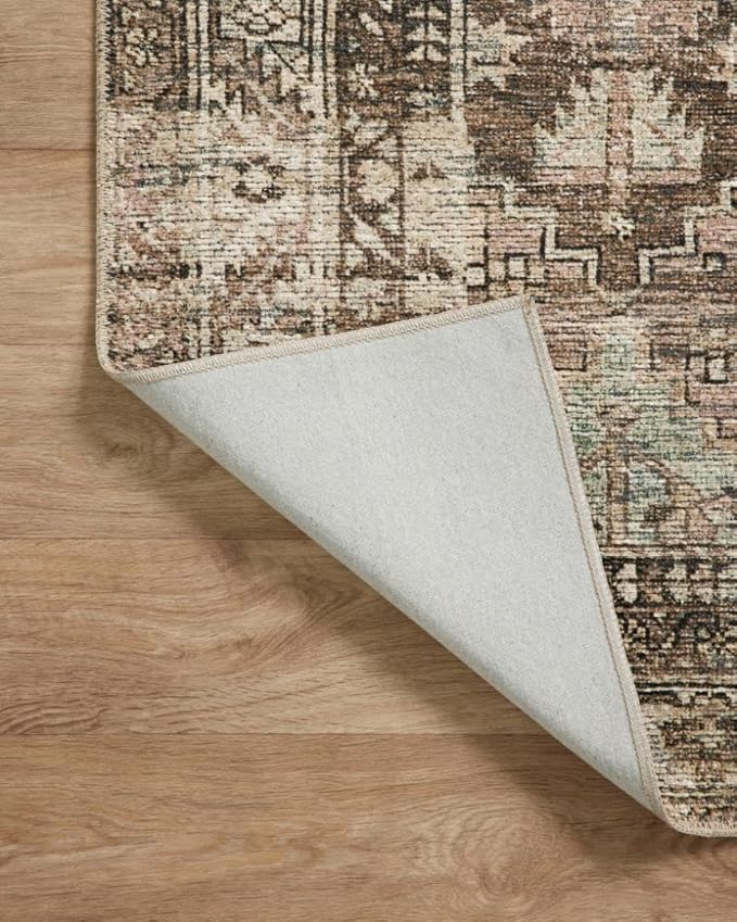 Loloi Amber Lewis Billie Collection, Clay & Sage 8'-6" x 11'-6" Area Rug – Antique & Distressed Accent Rugs for Living Room, Bedroom, Entryway & Hallway, No Shed High Traffic Area Home Decor Rug