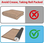 Rubber Runner Rug for Hallways Non Slip, Low Pile Long Laundry Room Mat Hall Jute Rug Runner Carpet Non Skid